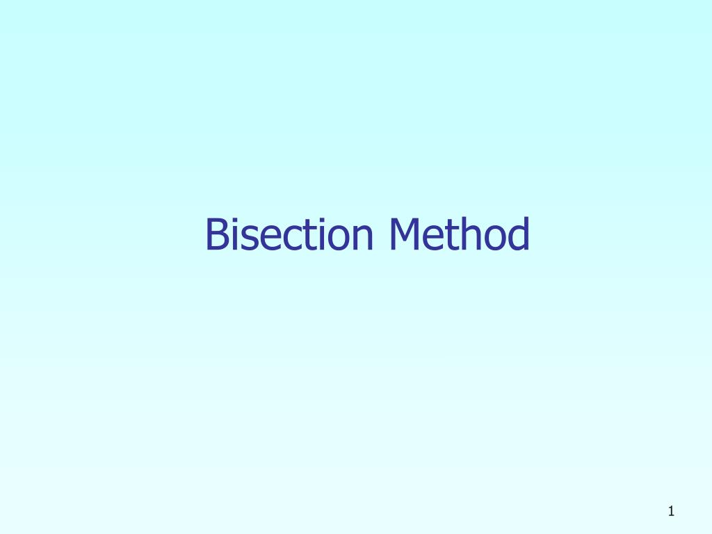 bisection method problems